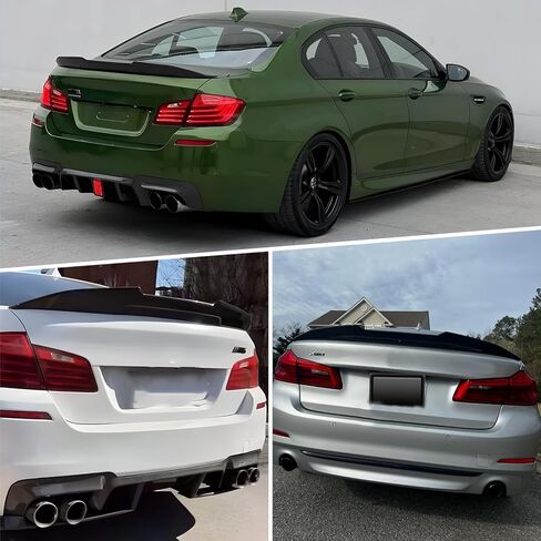 Rear Spoiler for 2011-2016 BMW 5-Series F10/ F10 M5 Sedan, PSM Style BMW 535i 528i 530i Spoiler Top High Back Trunk Wing (Gloss Black) in Saudi Arabia