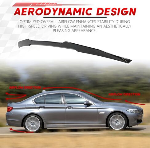 Rear Spoiler for 2011-2016 BMW 5-Series F10/ F10 M5 Sedan, PSM Style BMW 535i 528i 530i Spoiler Top High Back Trunk Wing (Gloss Black) in Saudi Arabia