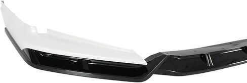 Time Serect Yofer V2 Style Front Spoiler Lip Splitter Kit for Honda Civic Sedan Hatchback 11.5th Gen 2025 2026 2027 2 Toned Painted Finish Front Bumper Lip Kit (White+Black) in Kuwait