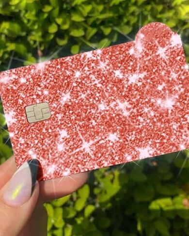 ExotixCard بطاقة الائتمان الأصلية العاكسة للضوء فائقة اللمعان، معلومات خلفية Extx Fins Luxury Bright (فضية) in Kuwait