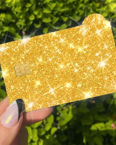 ExotixCard بطاقة الائتمان الأصلية العاكسة للضوء فائقة اللمعان، معلومات خلفية Extx Fins Luxury Bright (فضية) in Kuwait