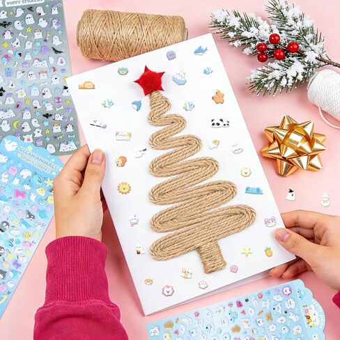 600+Mini 3D Puffy Stickers,6Sheets Cute Cartoon Foam Stickers Bulk,Tiny Animal Ocean Cat Dog Rabbit Ghost Self Adhesive Samll Sticker for Water Bottle Scrapbooking DIY Arts Craft Notebook Reward Gifts in Saudi Arabia