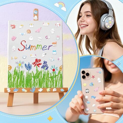 600+Mini 3D Puffy Stickers,6Sheets Cute Cartoon Foam Stickers Bulk,Tiny Animal Ocean Cat Dog Rabbit Ghost Self Adhesive Samll Sticker for Water Bottle Scrapbooking DIY Arts Craft Notebook Reward Gifts in Saudi Arabia