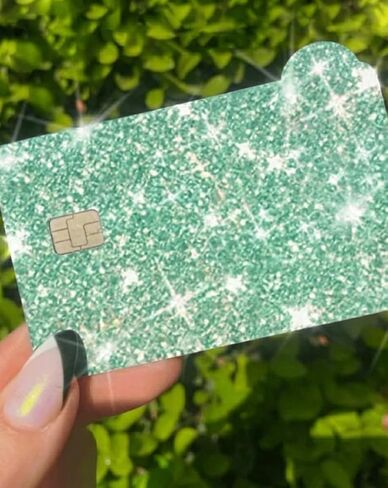 ExotixCard بطاقة الائتمان الأصلية العاكسة للضوء فائقة اللمعان، معلومات خلفية Extx Fins Luxury Bright (فضية) in Kuwait