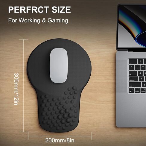 Ergonomic Mouse Pad with Wrist Rest Support, Mousepad for Carpal Tunnel Pain Relief, Memory Foam with Massage Design, Non-Slip PU Base for Office, Home, Gamming in Saudi Arabia