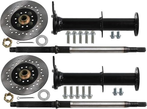 40" Rear Differential Axle Kit with 16T Spline Half Shafts, Disc Rotors & Pre-installed Wheel Hubs for DIY Go Kart, ATV, Quad, Buggy, Trike, Golf Cart, Lawn Mower in Kuwait