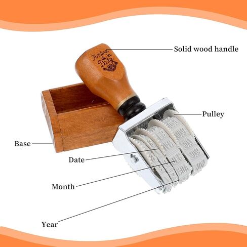 ختم تاريخ DIY، ختم تاريخ الأسطوانة، يوم شهر سنة، ختم مكتبة، ختم بيض، ختم زمني، طوابع سجل القصاصات لطوابع خشبية لسكرابوكينغ (لعام 2026-2037 أو 2025-2036) in Kuwait