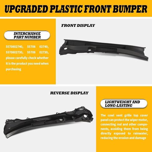 Windshield Panel Wiper Cowl Grille Front Compatible with 2019-2023 Corolla Black 5570802740 5570802730 in Kuwait