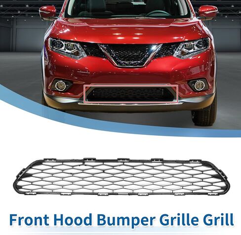 X AUTOHAUX No.622544BA0A Front Lower Hood Bumper Grille Grill for Nissan Rogue 2.5L CVT 2WD S 2ROW 2014-2017 Front Lower Bumper Kidney Grille Grill Black in Kuwait