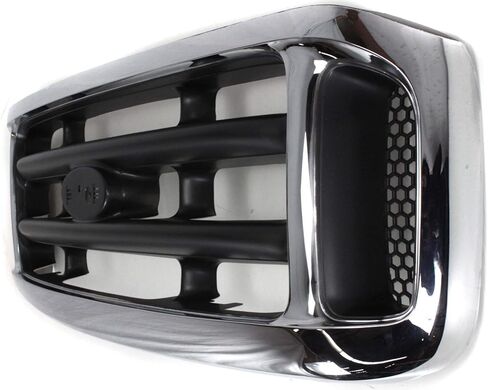 Garage-Pro Grille Assembly Compatible with 1999-2004 Ford F-250 Super Duty, F-350 Super Duty, F-450 Super Duty Chrome Shell with Painted Gray Insert CAPA Certified in Kuwait