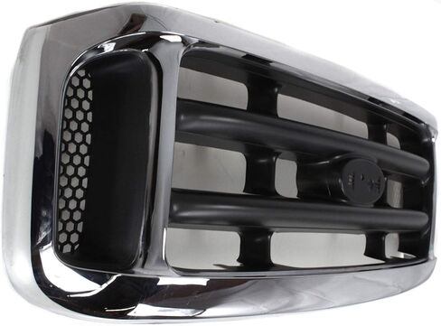 Garage-Pro Grille Assembly Compatible with 1999-2004 Ford F-250 Super Duty, F-350 Super Duty, F-450 Super Duty Chrome Shell with Painted Gray Insert CAPA Certified in Kuwait