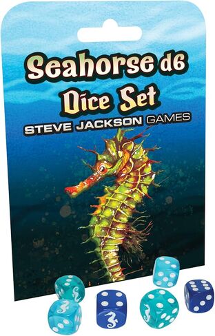 Seahorse D6 Dice Set, Dice Set Accessory for Strategy Board Game, for 1+ Players and Ages 14+, Steve Jackson Games in Kuwait