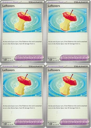 Leftovers 163/165 - Pokemon 151 - Trainer Card Set - Playset 4X in Kuwait