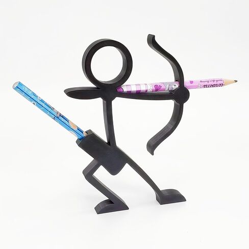 3D Printed Stickman Pencil Holders, Pen Stands, Pen Containers, Desktop Ornaments, Study And Office Supplies, Stationery, And Desktop Sculptures Gifts for Students-Archer in Kuwait