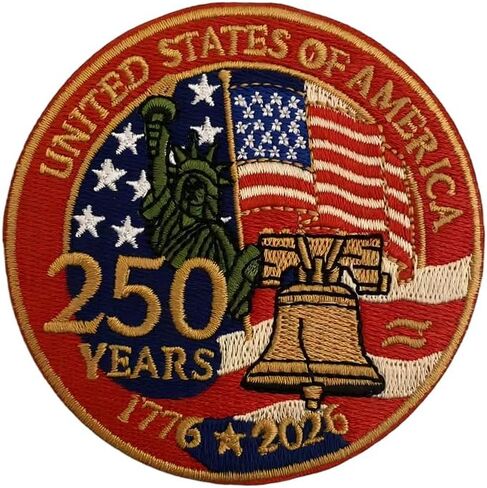 Compatible with 250th Anniversary,Liberty Bell & Statue of Liberty Embroidered Applique Iron On Sew On Patch in Saudi Arabia