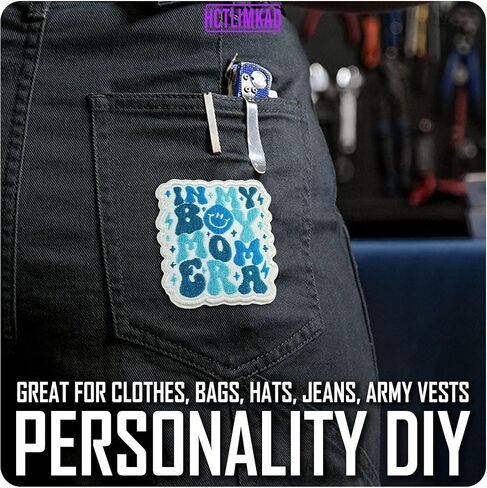 Boy Mom Patches in My Boy Mom Era Patch 3" Funny Pregnant New Mama Sew-On/Iron-On Embroidered Patches DIY Applique for Backpacks, Army Vests, Gym Bags, Hats, Helmets Gifts 3 Inches in Saudi Arabia
