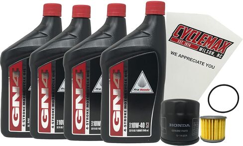 مجموعة تغيير الزيت القياسية Cyclemax 10W-40 تناسب 2014-2018 Honda CTX700D in Kuwait