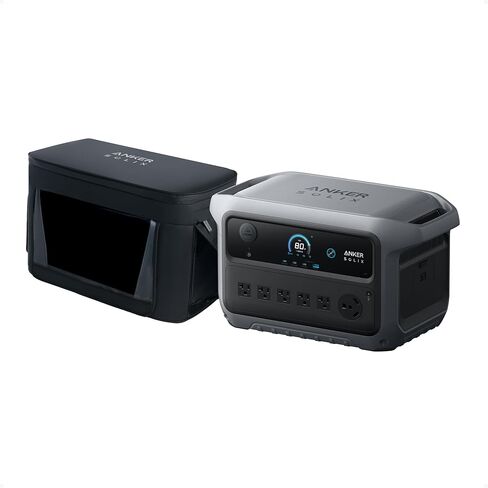 Anker SOLIX C2000 Gen 2 Portable Power Station with Alternator Charger, 2,400W (Peak 4,000W) Solar Generator, Full Charge in 58 Min, 2048wh LiFePO4 Battery Compatible with 99% of RVs and Gas Vehicles in Saudi Arabia