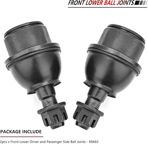 JLEO K6663 2PCS Front Lower Suspension Ball Joint for 2002-2009 GMC Envoy XL/XUV,for Buick Rainier,for 2002-2009 Chevy Trailblazer SSR,for Isuzu Ascender,for Oldsmobile Bravada,for Saab 9-7X 2WD/4WD in Kuwait