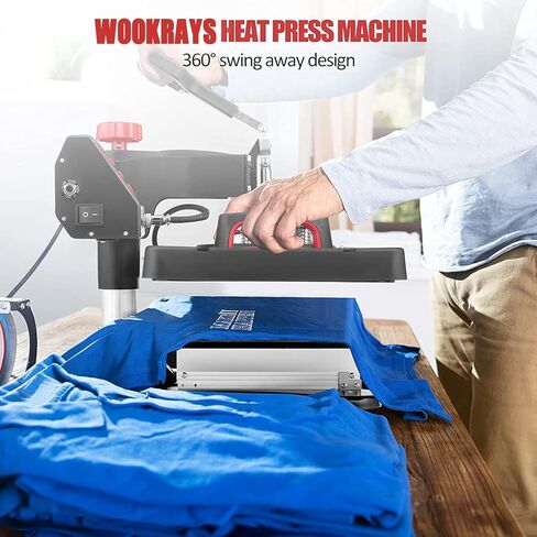 Heat Press 8 in 1, Pro Heat Transfer Machine 12"X15", Digital 360° Swing Away Tshirt Press Machine Combo, t Shirt Maker Printing Sublimation Heat Press Machine for T-Shirts Hat/Cap Mug Plate in Kuwait