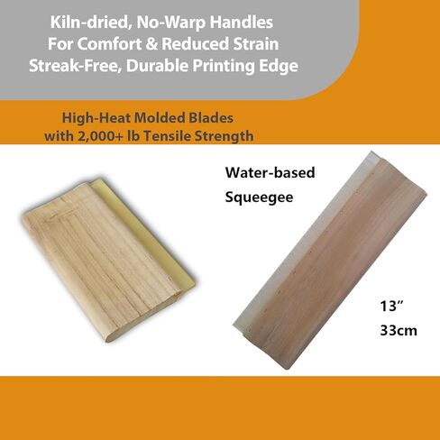 THUXEON Screen Printing Squeegee 13 in Long 4 in Wide Water Squeegee Silk Screen Printing Scraper 75 Durometer with Rubber Blade & Lumber Handle for Silk Print in Saudi Arabia