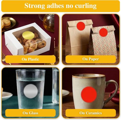 240 Pcs Embossing Stickers, Gear Design Book Embosser Stickers with Matte Foil Finish, Gold Seal Sticker for Envelopes, Certificates, Gift Wrapping and Stationary Embellishment in Kuwait