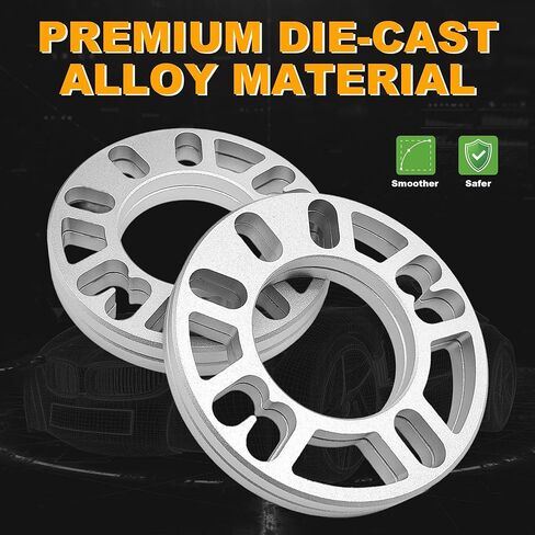 BRONEVO 4pc 1/2" (12mm) Universal Wheel Spacers for 4 & 5 Lug - Fits 98 to 120mm Patterns (4x100 5x114.3 5x120 & More) - ID 78.1mm OD 150mm Die-Cast Aluminum in Saudi Arabia