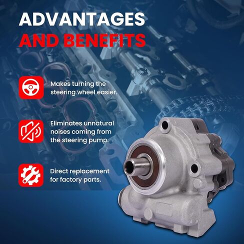 مضخة توجيه كهربائية MOCA مناسبة لـ 08 لكرايسلر أسبن V8 4.7L/ 5.7L Sport Utility و 04 لـ Dodge Ram 1500 V10 8.3L & 02-08 لـ Dodge Ram 1500 V6 3.7L/ V8 4.7L بيك أب قياسي للكابينة بدون خزان in Kuwait