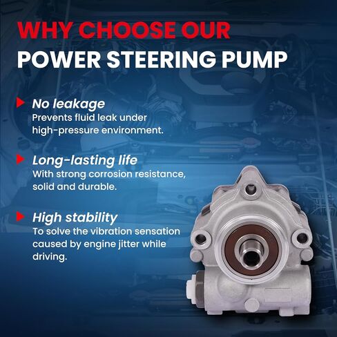 مضخة توجيه كهربائية MOCA مناسبة لـ 08 لكرايسلر أسبن V8 4.7L/ 5.7L Sport Utility و 04 لـ Dodge Ram 1500 V10 8.3L & 02-08 لـ Dodge Ram 1500 V6 3.7L/ V8 4.7L بيك أب قياسي للكابينة بدون خزان in Kuwait