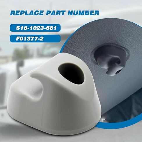 2-Packs S16-1023-661 Sun Visor Clip Compatible with Kenworth T680 & Peterbilt 579 for Long-Haul Truck Interior, Replaces F01377-2 (Gray) in Kuwait