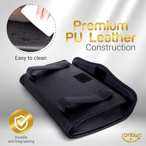 Leather Tissue Holder, Mask Holder, Rectangular Sun Visor Napkin, Mask Dispenser, Premium Car Tissue Box for car, Vehicle (Black) in Saudi Arabia