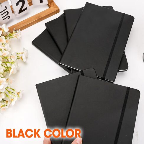 8 Pack Lined Journal Notebook for Work, A5 Hardcover (5.5" x 8.3"), Black 136 Pages Medium College Ruled Notebook Bulk, for Writing, Note Taking, Business Work School Home in Saudi Arabia