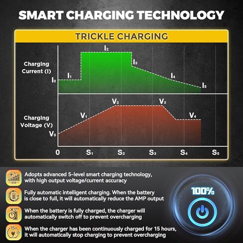 36V Forklift Battery Charger with 8 Protections 1250W 25AMP 36V Forklift Charger IP67 Waterproof Fully Automatic Smart Fasting Charging with 16ft Cable,for Floor Washers, Sightseeing Cars, Golf Carts in Saudi Arabia