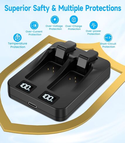 Dual-Port Battery Charger for SRAM AXS/eTap Red Force Rival GX Eagle Battery, USB C Fast Charging with Digital Display (Only Charger) in Saudi Arabia
