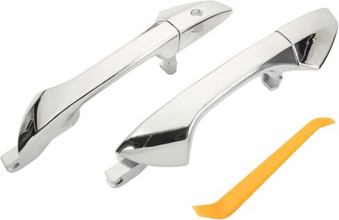 2PCS Chrome Front Exterior Door Handle fits Accord 2008-2012 Left Driver and Right Passenger Side Replaces 72181-TA5-A11, 72683-TA5-A11 with Keyhole + Pry Plate+Cover in Kuwait