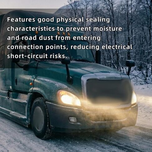 2 قطعة من المصابيح الأمامية ذات الشعاع العالي/المنخفض، وصلة ضفيرة سلكية مناسبة لـ Freightliner Cascadia 2008-2017 استبدال قابس إصلاح الأسلاك الأمامية مع محطات استبدال A0651907002 in Kuwait