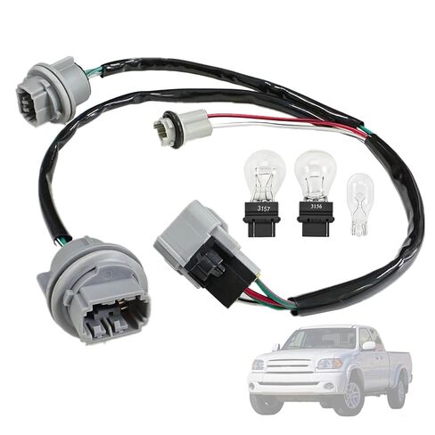 Tail Light Bulb Socket Harness Wire Assembly Compatible with Toyota Tundra 2000-2004, Rear Right Tail Lamp Socket and Wiring Harness with Bulbs, Replace 81555-0C010 815550C010 in Saudi Arabia
