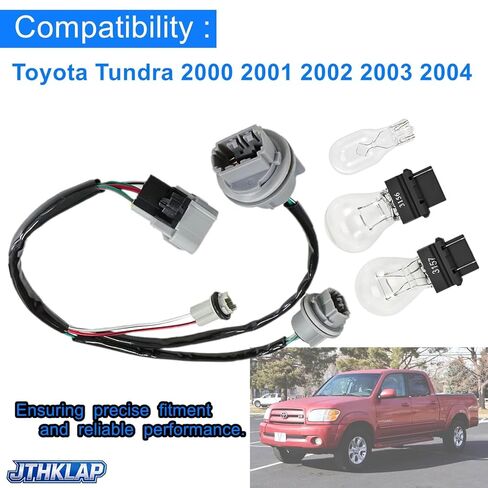 Tail Light Bulb Socket Harness Wire Assembly Compatible with Toyota Tundra 2000-2004, Rear Right Tail Lamp Socket and Wiring Harness with Bulbs, Replace 81555-0C010 815550C010 in Saudi Arabia