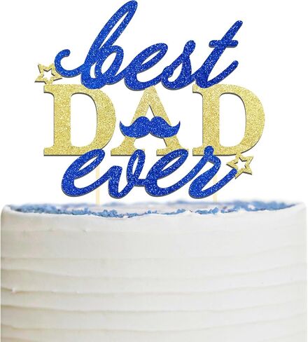 24Pcs Happy Father's Day Cupcake Toppers for Father's Day Decorations, Best Dad Cupcake Picks for Father's Birthday Decorations (happy) in Kuwait