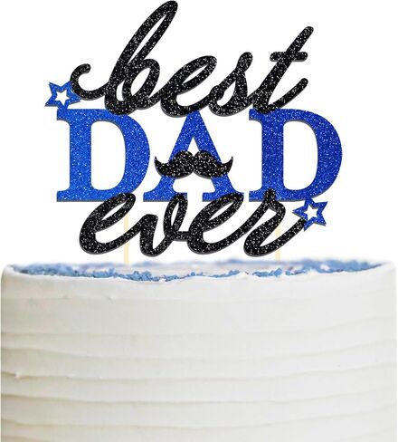 24Pcs Happy Father's Day Cupcake Toppers for Father's Day Decorations, Best Dad Cupcake Picks for Father's Birthday Decorations (happy) in Kuwait