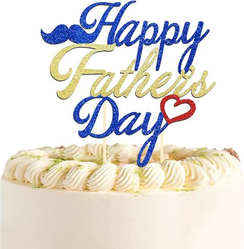 24Pcs Happy Father's Day Cupcake Toppers for Father's Day Decorations, Best Dad Cupcake Picks for Father's Birthday Decorations (happy) in Kuwait