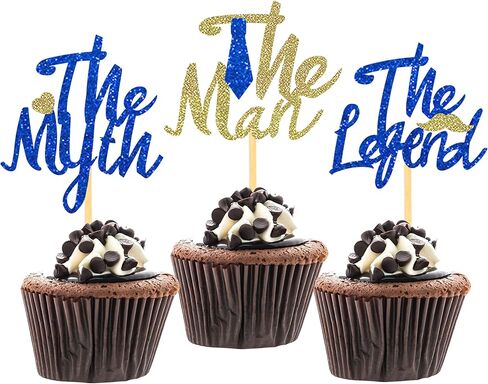 24Pcs Happy Father's Day Cupcake Toppers for Father's Day Decorations, Best Dad Cupcake Picks for Father's Birthday Decorations (happy) in Kuwait