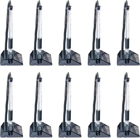10Pcs Gel Inks Pen with Stand Gel Pen Gel Inks Pen Business Writing Pen Corded Pen Security Pen Holder Table Fixed Pen in Saudi Arabia