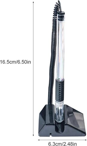 10Pcs Gel Inks Pen with Stand Gel Pen Gel Inks Pen Business Writing Pen Corded Pen Security Pen Holder Table Fixed Pen in Saudi Arabia