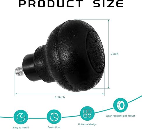 Sun Walker Steering Wheel Knob, 8 mm Screw Auto Wheel Turning Aid Ball Driving Power Handle, Non-Slip Steering Wheel Spinner Replacement Part for Tractors Forklifts Trucks in Kuwait