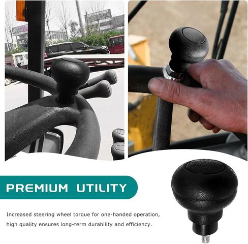 Sun Walker Steering Wheel Knob, 8 mm Screw Auto Wheel Turning Aid Ball Driving Power Handle, Non-Slip Steering Wheel Spinner Replacement Part for Tractors Forklifts Trucks in Kuwait