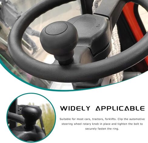 Sun Walker Steering Wheel Knob, 8 mm Screw Auto Wheel Turning Aid Ball Driving Power Handle, Non-Slip Steering Wheel Spinner Replacement Part for Tractors Forklifts Trucks in Kuwait