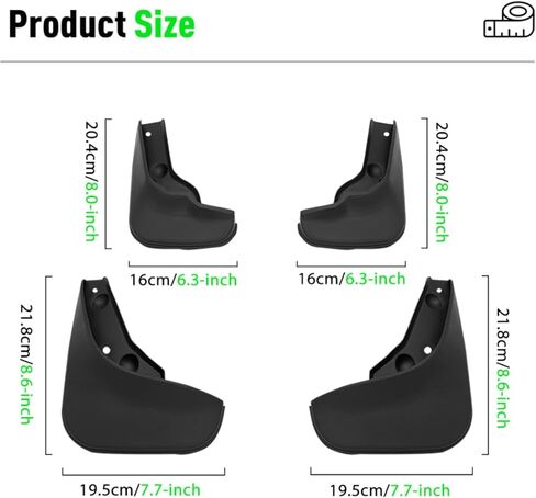 MIDOON 4PCS Car Mud Flaps Splash Guards Mudguards Car Mud Flaps Compatible with Suzuki Swift 2 2005 2006 2007 2008 2009 2010 in Kuwait