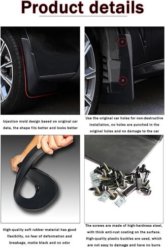 4PCS Car Mud Flaps for Porsche Macan 2014 2015 2016 2017 2018 2019 2020 2021 2022 2023 2024 2025, Custom Front and Rear Mudflaps All Weather Tire Protector Splash Guards Mudflaps in Saudi Arabia