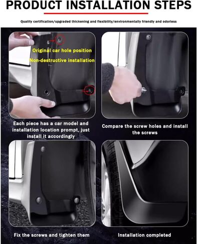 4PCS Car Mud Flaps for Porsche Macan 2014 2015 2016 2017 2018 2019 2020 2021 2022 2023 2024 2025, Custom Front and Rear Mudflaps All Weather Tire Protector Splash Guards Mudflaps in Saudi Arabia